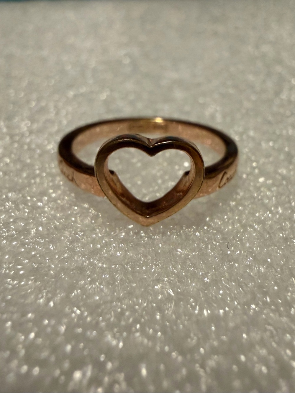 Coach rose gold heart ring size 7.5